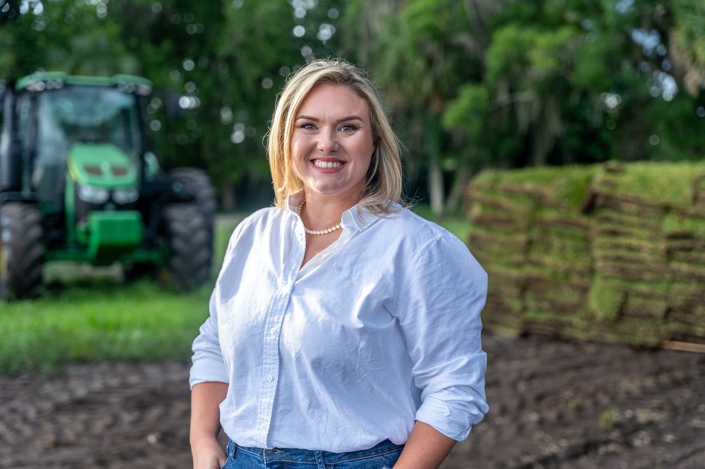 Emily Duda Buckley on her family's farm